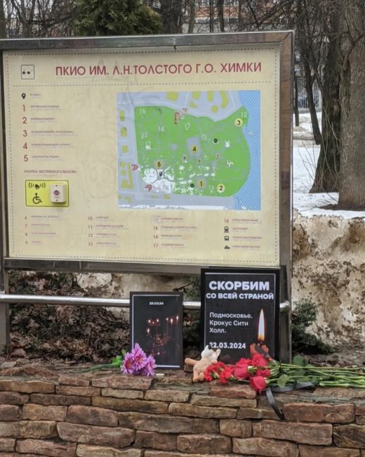 В память о жертвах теракта химчане несут цветы и игрушки к..