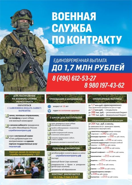 ⚡В Московской области стартовал набор в 1-ую танковую армию...