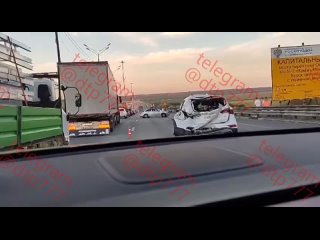 15 автомобилей столкнулись в Подмосковье на трассе М-2 "Крым" под..