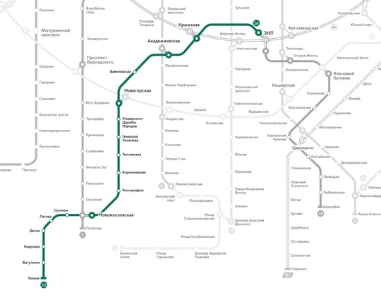 В Москве открыли новую линию метро — Троицкую 
 
Открыты четыре..