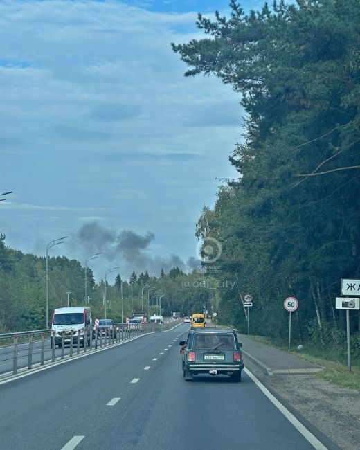 В районе села Жаворонки виднеется сильное..