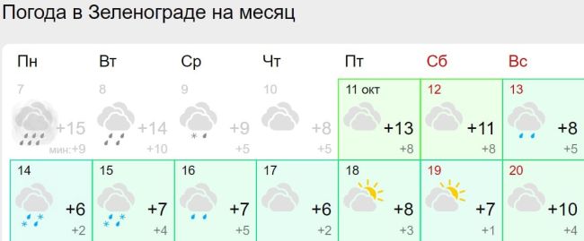 🥶В понедельник, 14 октября, в Москве ожидаются заморозки и мокрый..